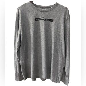 American Eagle Outfitters Long Sleeve Gray T-Shirt Size L Men